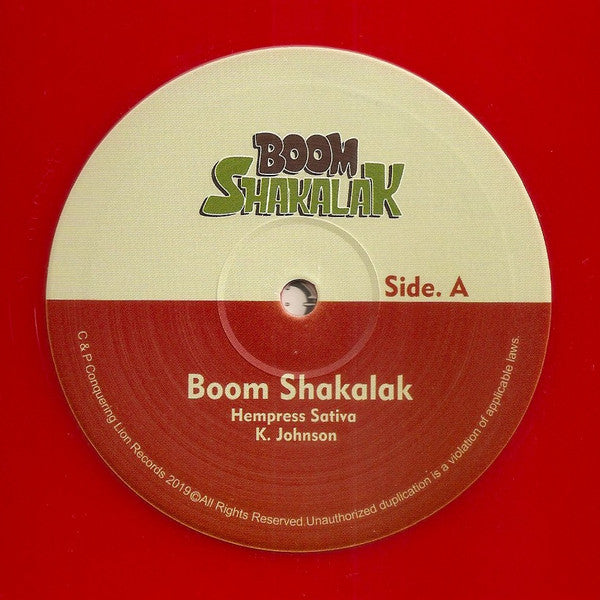 Hempress Sativa Boom Shakalak 10" Vinyl [Limited Red]